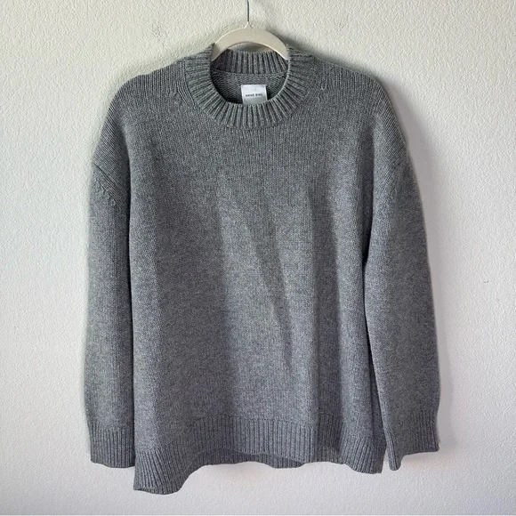 ANINE BING Rosie Gray Pullover Knit Cashmere Sweater SZ S - Picture 3 of 9